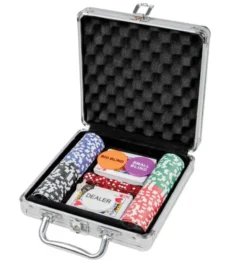 Poker Set 100 Poker Chips In Aluminum Case (3756)