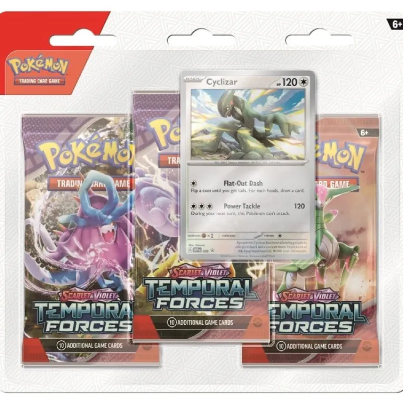 Pokémon TCG - Scarlet & Violet Temporal Forces 3-pack Blister - Cyclizar