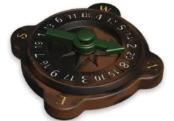 Polyhero Ranger Compass D20 In Darkwood