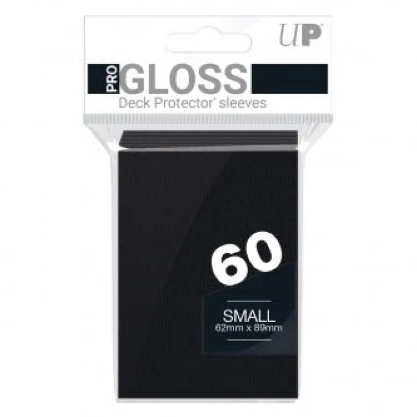 Pro Gloss 60ct Small Deck Protector Sleeves Black Ultrapro