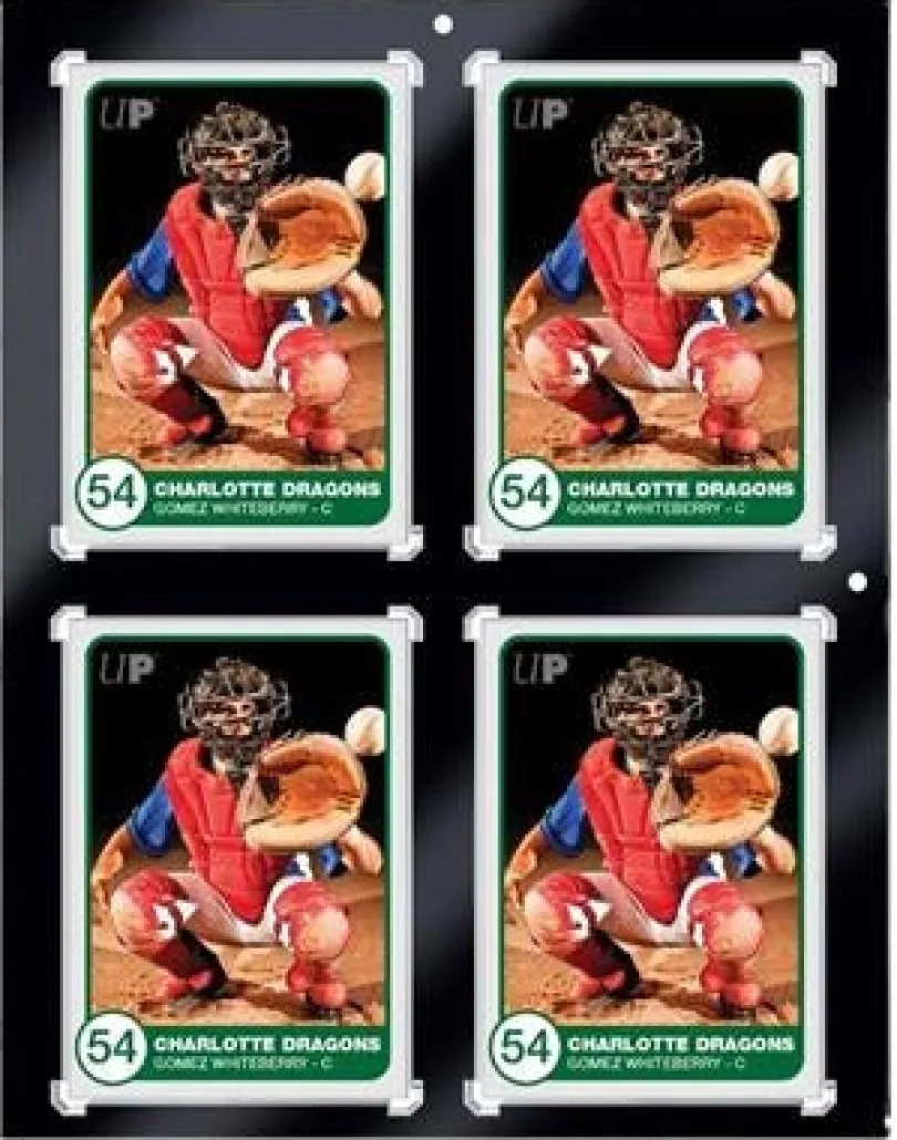 35PT 4-Card Black Border UV ONE-TOUCH Magnetic Holder