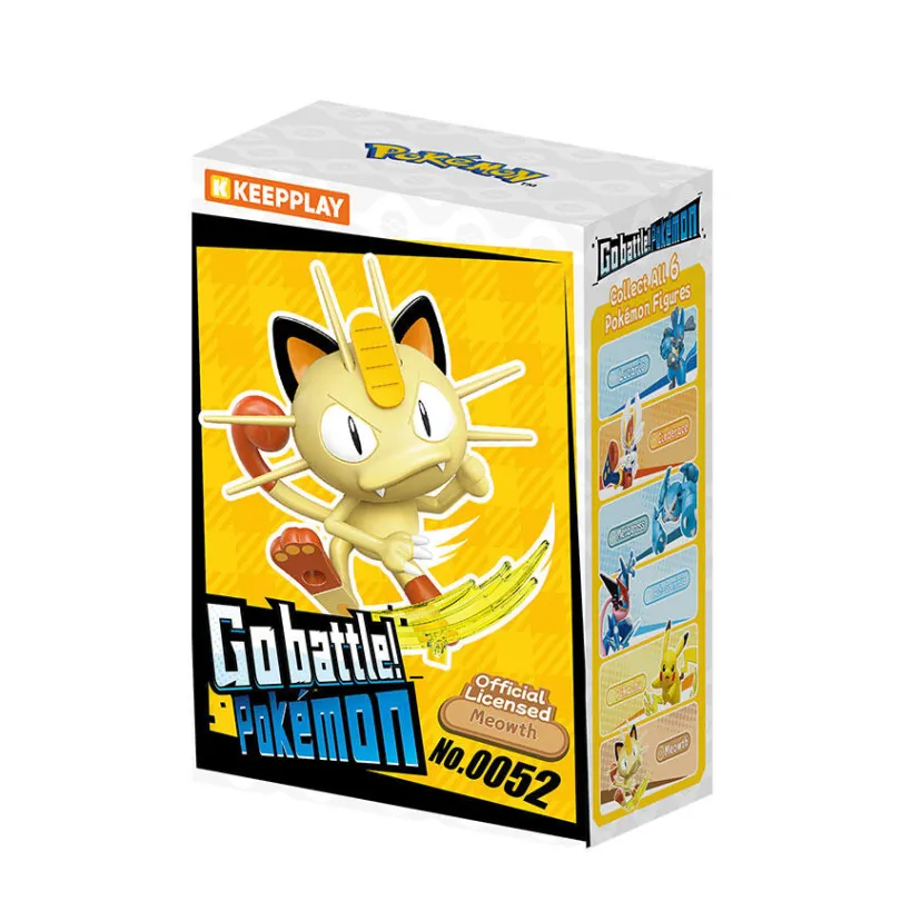 Qman Keepplay Pokemon Battle Series Wave 1 Meowth Byggsats