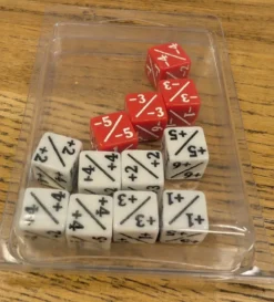 Red/white Positive/negative D6 Dice 12 Mm (12st)