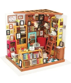 Sam's Study - DIY Miniature House, Bookshelf Decoration Kit - Rolife