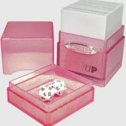 Satin Tower Deckbox Glitter Pink