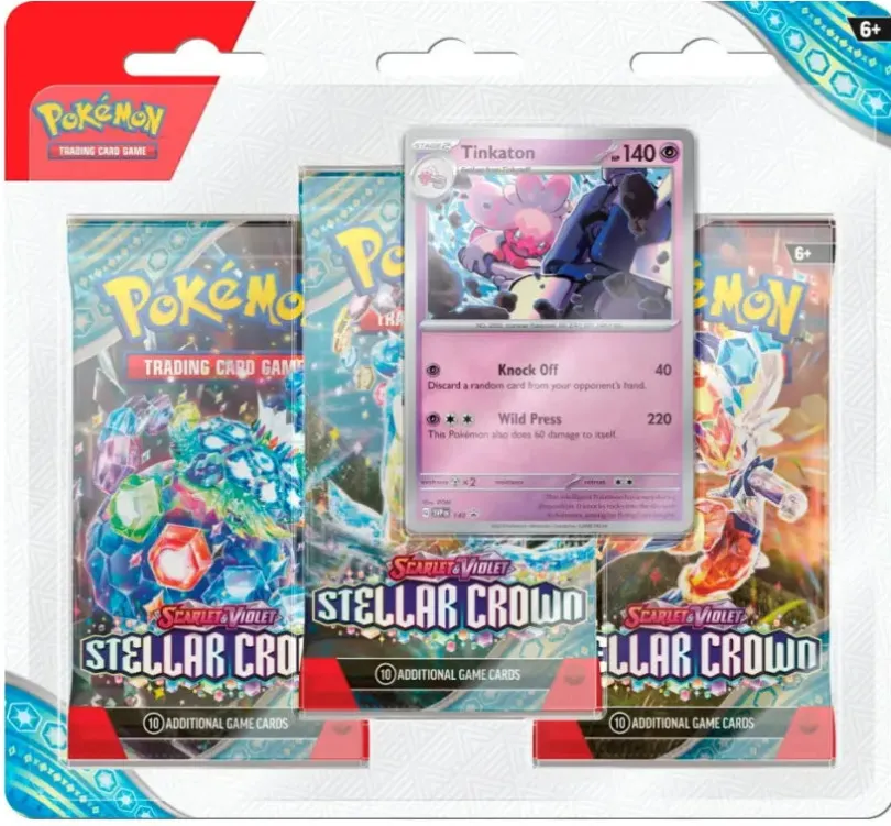 Scarlet & Violet 7 Stellar Crown 3-pack Blister - Tinkaton