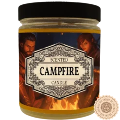 Scented Candle Campfire with Surprise D20 Dice