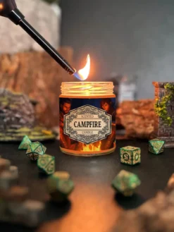 Scented Candle Campfire with Surprise D20 Dice