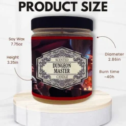 Scented Candle Dungeon Master With Surprise D20 Dice