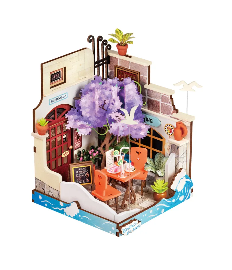 Sea Holiday Restaurant - DIY Miniature House, Bookshelf Decoration Kit - Rolife
