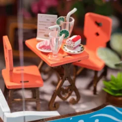 Sea Holiday Restaurant - DIY Miniature House, Bookshelf Decoration Kit - Rolife