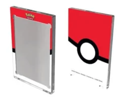 Single 35 Pt One Touch Edge Poke Ball Printed Magnetic Card Holder For Pokemon Ultrapro