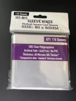 Sleeve Kings - Medium Square Card Sleeves, 80x80mm (110)