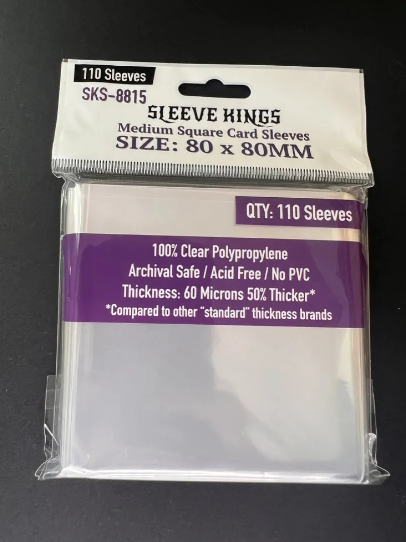 Sleeve Kings - Medium Square Card Sleeves, 80x80mm (110)