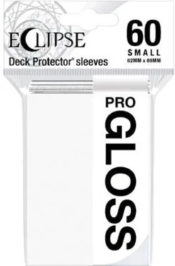 Small Sleeves - Gloss Eclipse - Arctic White (60 Sleeves)