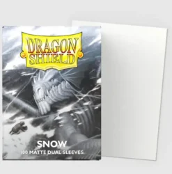 Snow Matte Dual Sleeves Standard Size 100 Sleeves Dragon Shield