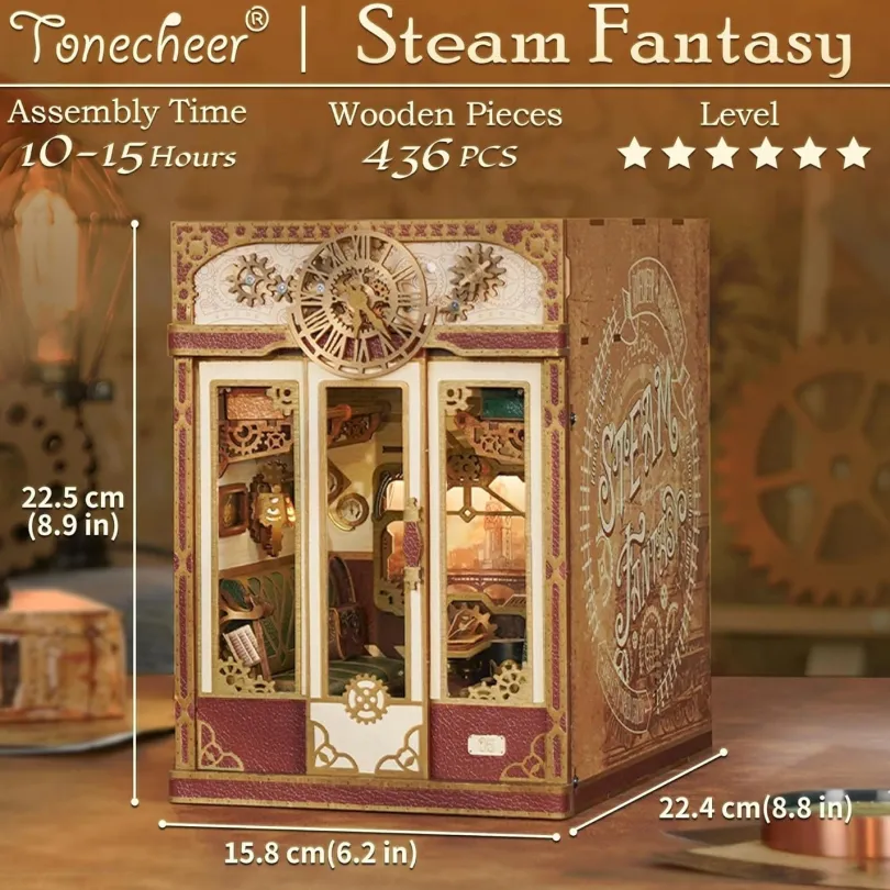 Steam Fantasy, Infinity Train Cabin 3D - Tonecheer