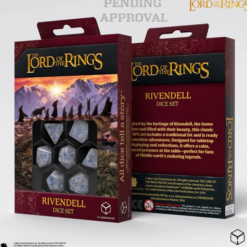 The Lord of the Rings Rivendell Dice Set Stone
