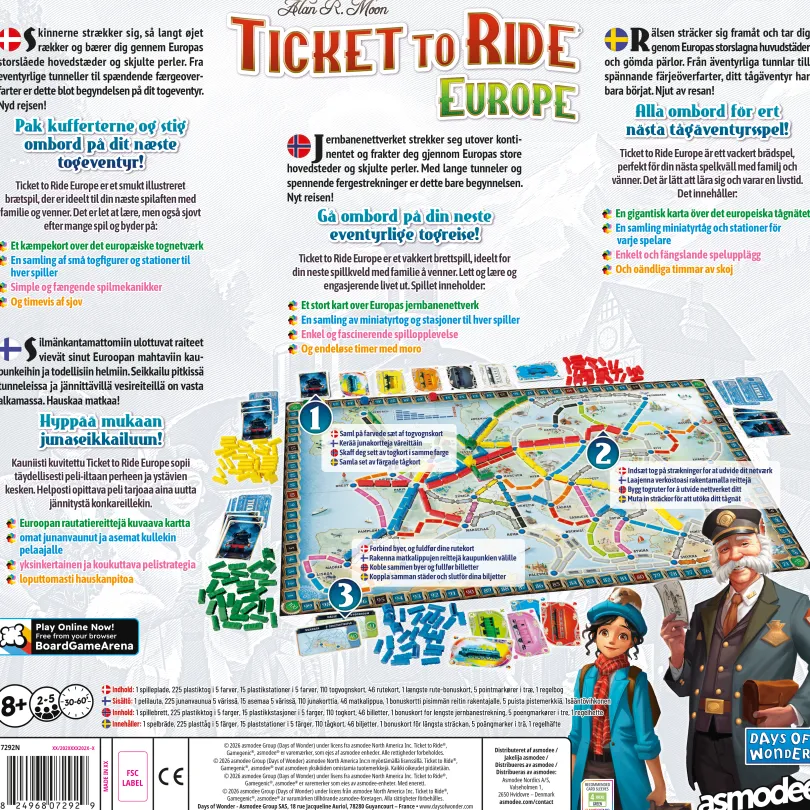 Ticket To Ride Europe (Sv) Refresh