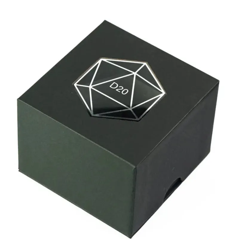 Titan D20 Green Glitter 33mm Gold Font