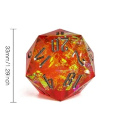 Titan D20 Orange Glitter (33mm)