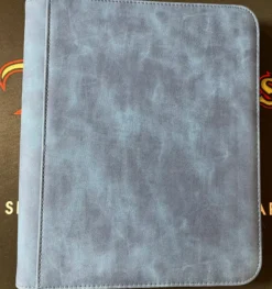 Toploader Zip Cardbinder 4 Pocket 112 Cards Blue