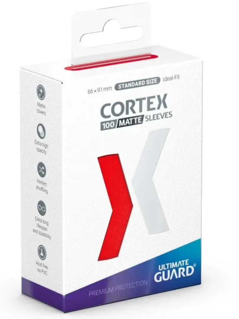 Ultimate Guard Cortex Sleeves Standard Size Matte Red (100)
