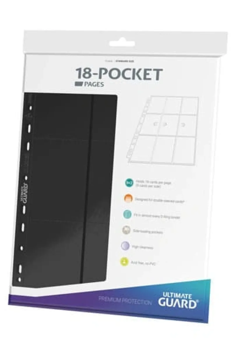 Ultimate Guard 18-Pocket Pages Side-Loading (10) - Black