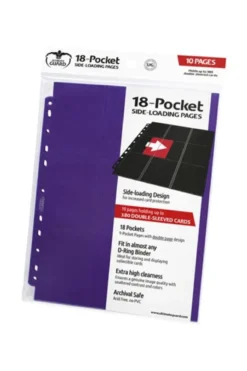 Ultimate Guard 18-Pocket Pages Side-Loading Purple (10)