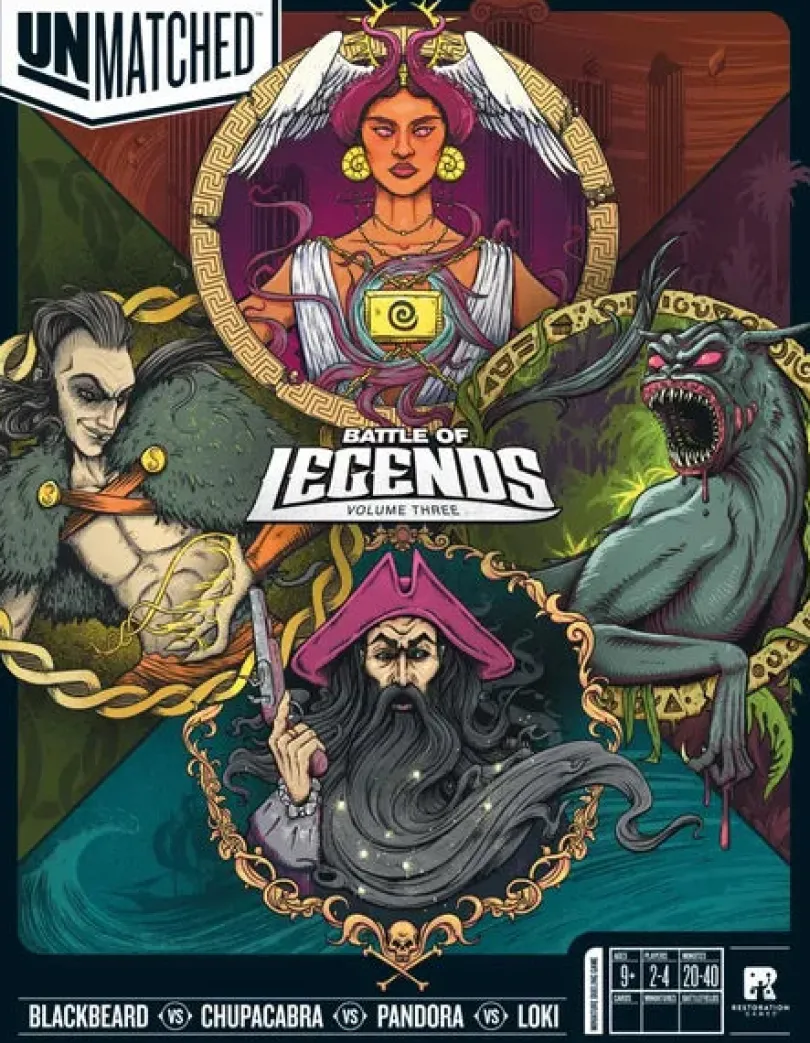 Unmatched Battle of Legends Vol. 3 Blackbeard Chupacabra Pandora Loki
