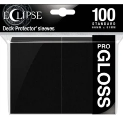 Up Standard Sleeves Gloss Eclipse Jet Black 100 Sleeves Ultrapro
