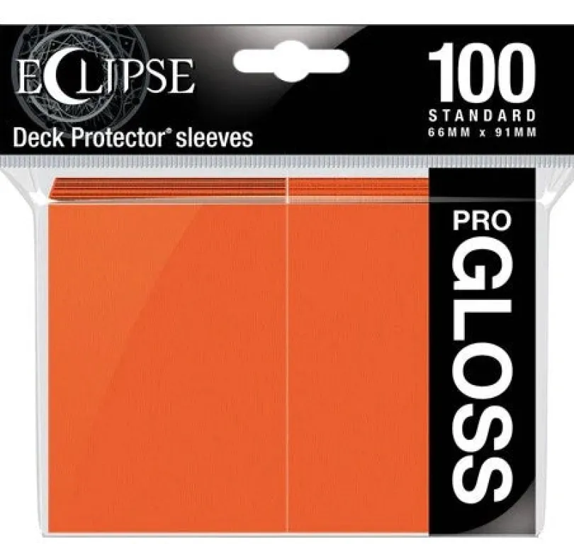 UP - Standard Sleeves - Gloss Eclipse - Pumpkin Orange (100 Sleeves)