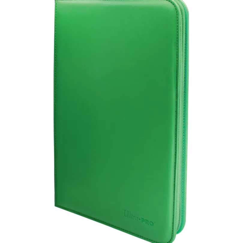 Up Vivid 9 Pocket Zippered Pro Binder Green Ultrapro