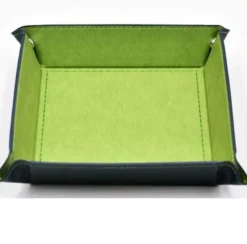 Velvet Pu Leather Folding Square Dice Tray Gron