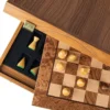 Walnut Burl Chess set 40x40cm with Modern Style Chessmen Manopoulos