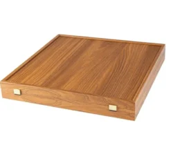 Walnut Burl Chess set 40x40cm with Modern Style Chessmen Manopoulos
