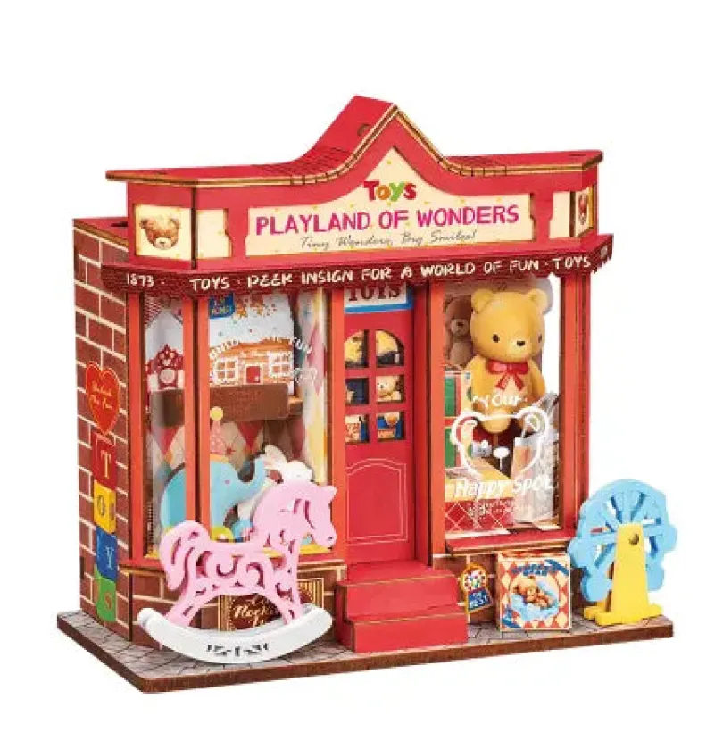 Whimsy Toy Shop - DIY Miniature House, Bookshelf Decoration Kit - Rolife