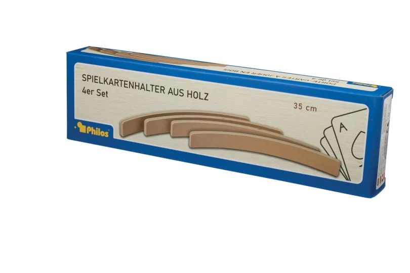 Wooden card holder, set of 4, 35 cm (6698)