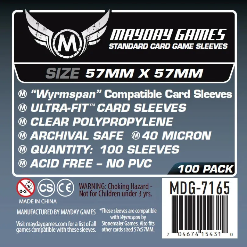Wyrmspan Compatible Sleeves 57x57mm (100)