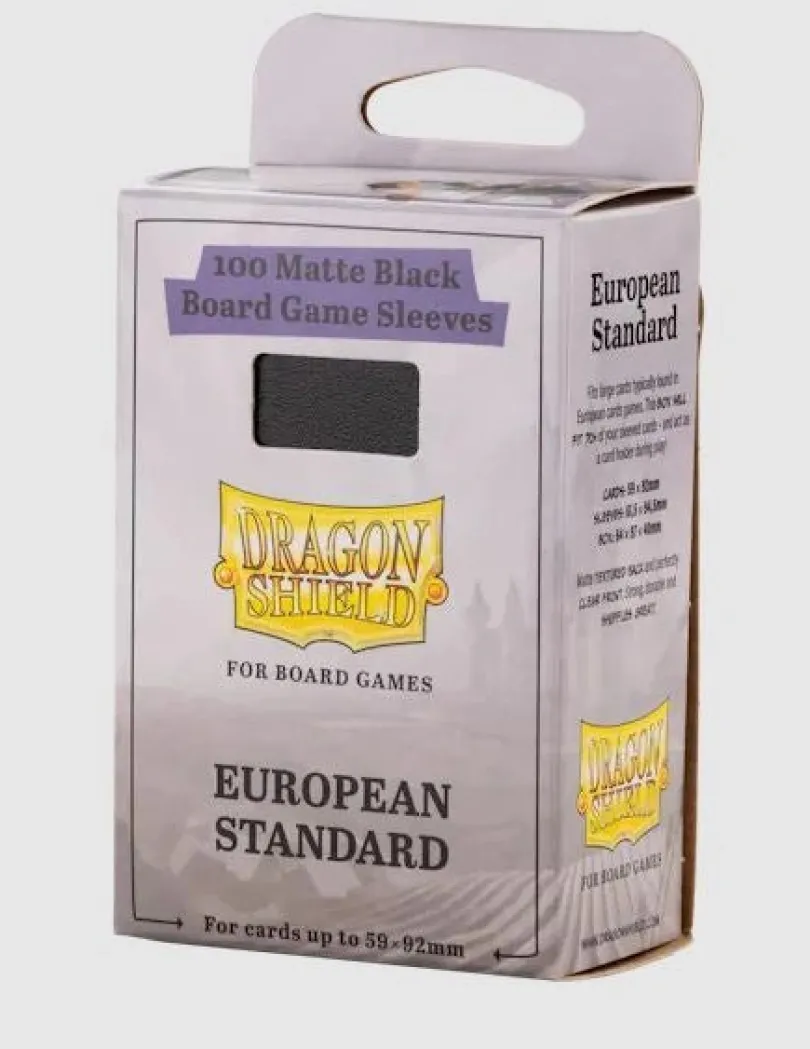 (59x92mm) Board Game Sleeves - European Standard Black Sleeves