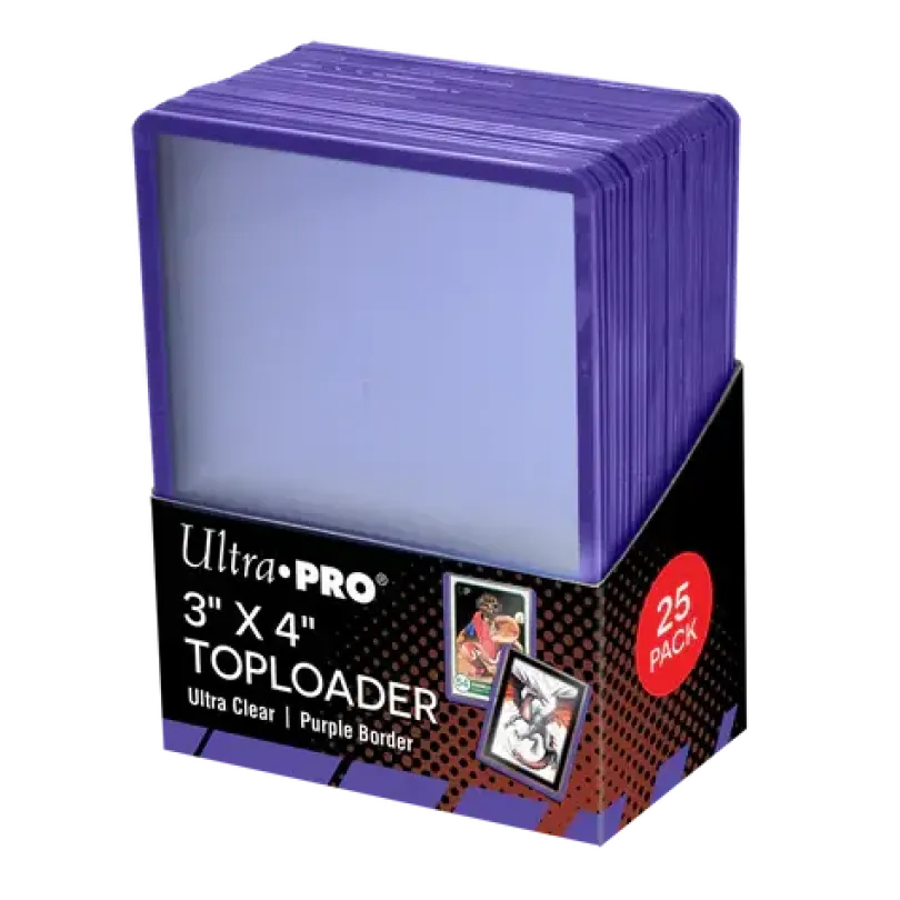 3" X 4" Purple Border Toploader (25st)