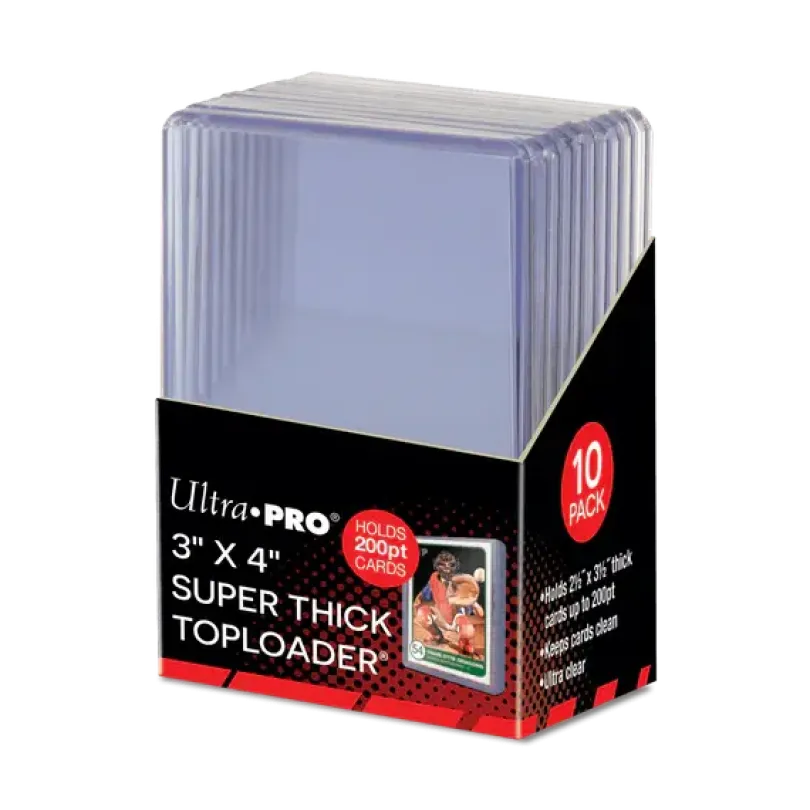 3 X 4 Super Thick 200pt Toploader 10st Ultrapro