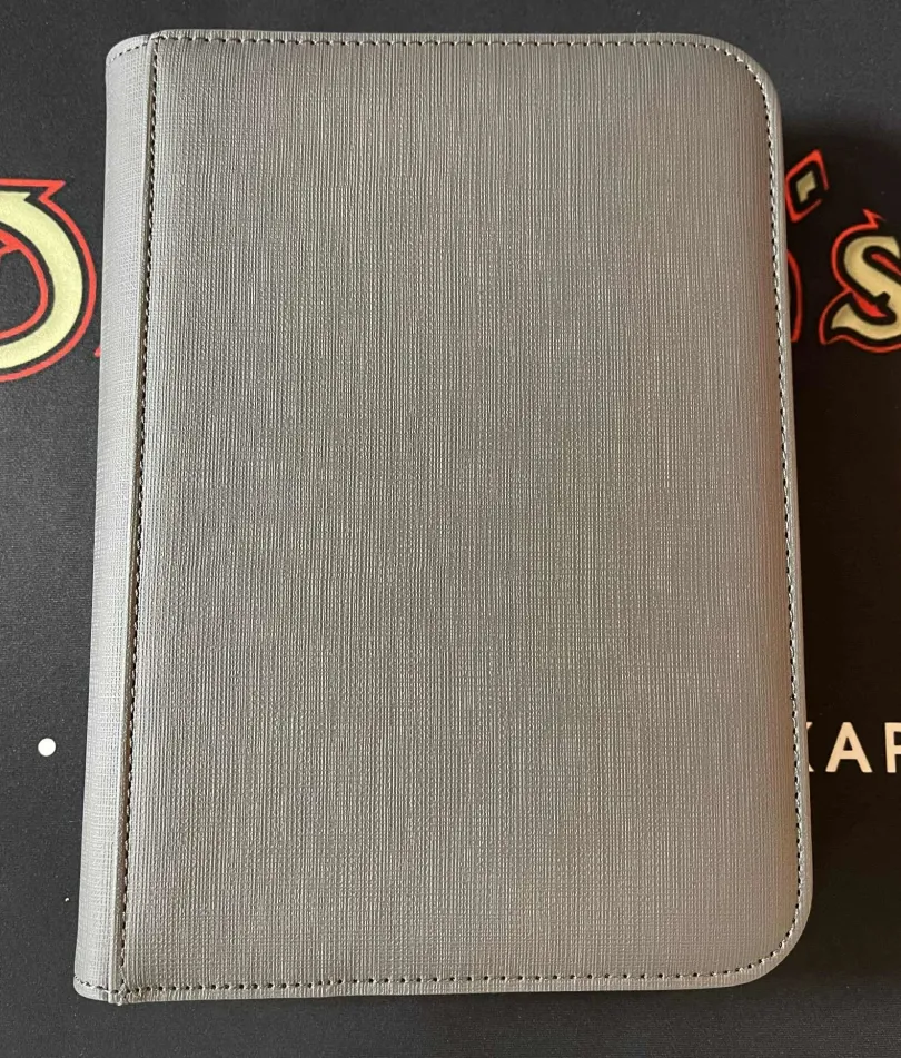 Zip Cardbinder 4 Pocket 80 Cards Grey