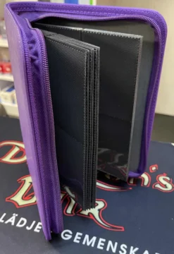 Zip Cardbinder 4 Pocket 80 Cards Lila