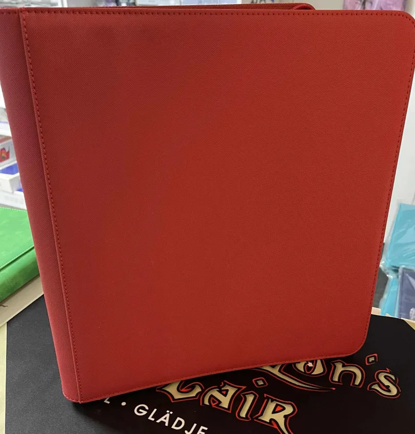 Zip Cardbinder 12 Pocket 480 Cards Red